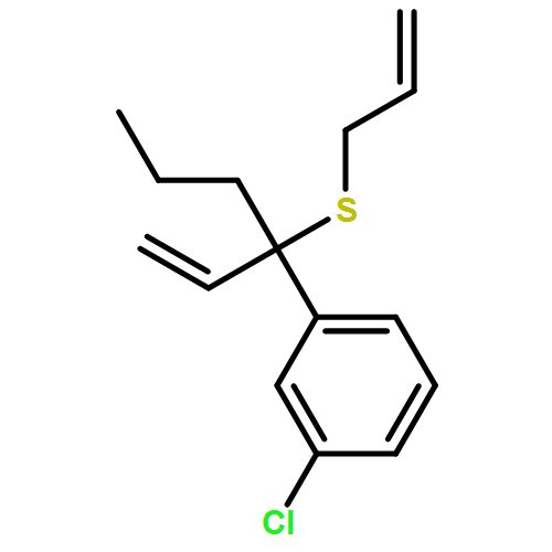 Benzene, 1-chloro-3-[1-ethenyl-1-(2-propen-1-ylthio)butyl]- 