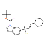 1H-Indole-1-carboxylic acid, 6-[(2E)-3-cyclohexyl-1-mercapto-1-methyl-2-propen-1-yl]-, 1,1-dimethylethyl ester 