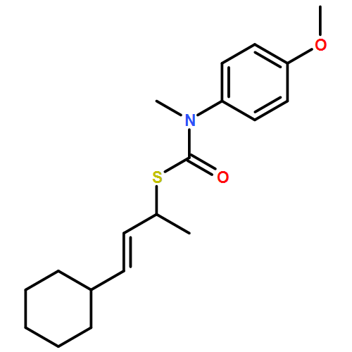 Carbamothioic acid, N-(4-methoxyphenyl)-N-methyl-, S-[(2E)-3-cyclohexyl-1-methyl-2-propen-1-yl] ester 