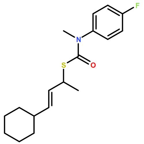 Carbamothioic acid, N-(4-fluorophenyl)-N-methyl-, S-[(2E)-3-cyclohexyl-1-methyl-2-propen-1-yl] ester 