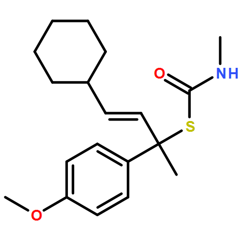 Carbamothioic acid, N-methyl-, S-[(2E)-3-cyclohexyl-1-(4-methoxyphenyl)-1-methyl-2-propen-1-yl] ester 