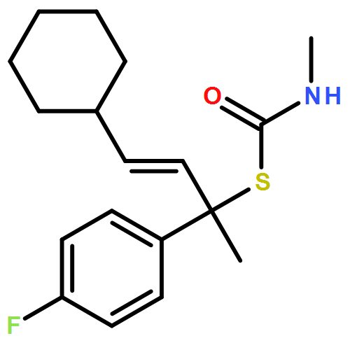 Carbamothioic acid, N-methyl-, S-[(2E)-3-cyclohexyl-1-(4-fluorophenyl)-1-methyl-2-propen-1-yl] ester 