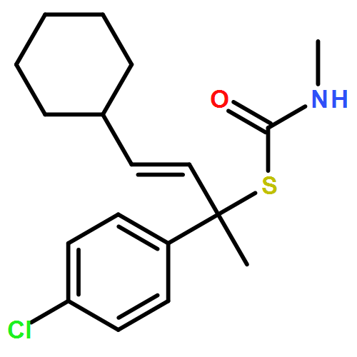 Carbamothioic acid, N-methyl-, S-[(2E)-1-(4-chlorophenyl)-3-cyclohexyl-1-methyl-2-propen-1-yl] ester 