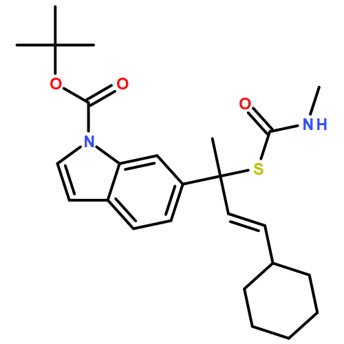 1H-Indole-1-carboxylic acid, 6-[(1S,2E)-3-cyclohexyl-1-methyl-1-[[(methylamino)carbonyl]thio]-2-propen-1-yl]-, 1,1-dimethylethyl ester 