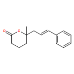 2H-Pyran-2-one, tetrahydro-6-methyl-6-[(2E)-3-phenyl-2-propen-1-yl]- 