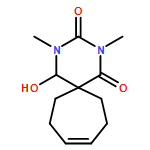 2,4-Diazaspiro[5.6]dodec-9-ene-1,3-dione, 5-hydroxy-2,4-dimethyl- 