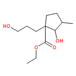 Cyclopentanecarboxylic acid, 2-hydroxy-1-(3-hydroxypropyl)-3-methyl-, ethyl ester, (1R,2S,3S)-rel- 