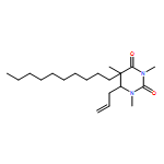 2,4(1H,3H)-Pyrimidinedione, 5-decyldihydro-1,3,5-trimethyl-6-(2-propen-1-yl)-, (5R,6R)-rel- 