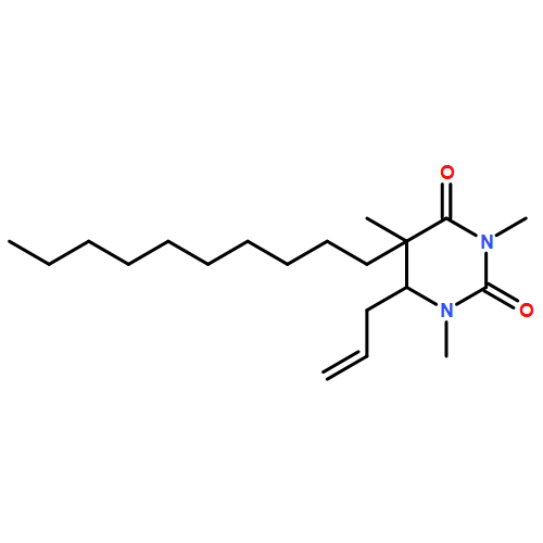 2,4(1H,3H)-Pyrimidinedione, 5-decyldihydro-1,3,5-trimethyl-6-(2-propen-1-yl)-, (5R,6R)-rel- 