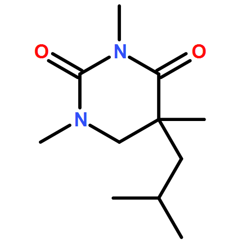 2,4(1H,3H)-Pyrimidinedione, dihydro-1,3,5-trimethyl-5-(2-methylpropyl)- 