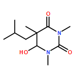 2,4(1H,3H)-Pyrimidinedione, dihydro-6-hydroxy-1,3,5-trimethyl-5-(2-methylpropyl)-, (5R,6S)-rel- 