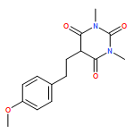 2,4,6(1H,3H,5H)-Pyrimidinetrione, 5-[2-(4-methoxyphenyl)ethyl]-1,3-dimethyl- 