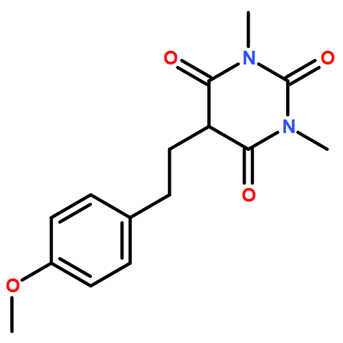 2,4,6(1H,3H,5H)-Pyrimidinetrione, 5-[2-(4-methoxyphenyl)ethyl]-1,3-dimethyl- 