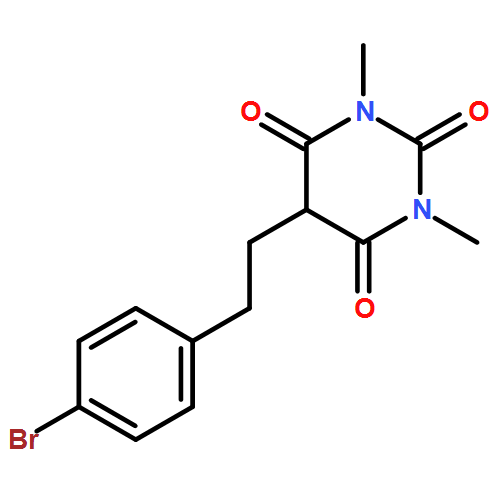 2,4,6(1H,3H,5H)-Pyrimidinetrione, 5-[2-(4-bromophenyl)ethyl]-1,3-dimethyl- 