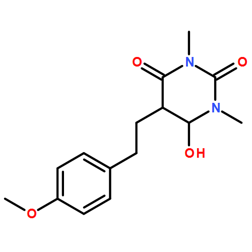 2,4(1H,3H)-Pyrimidinedione, dihydro-6-hydroxy-5-[2-(4-methoxyphenyl)ethyl]-1,3-dimethyl-, (5R,6S)-rel- 