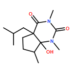 1H-Cyclopentapyrimidine-2,4(3H,4aH)-dione, tetrahydro-7a-hydroxy-1,3,7-trimethyl-4a-(2-methylpropyl)-, (4aR,7R,7aS)-rel- 