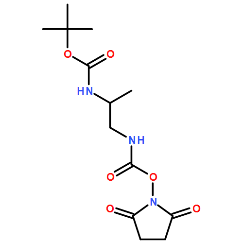 Carbamic acid, N-[(2S)-2-[[(1,1-dimethylethoxy)carbonyl]amino]propyl]-, 2,5-dioxo-1-pyrrolidinyl ester 