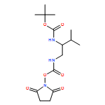 Carbamic acid, N-[(2S)-2-[[(1,1-dimethylethoxy)carbonyl]amino]-3-methylbutyl]-, 2,5-dioxo-1-pyrrolidinyl ester 