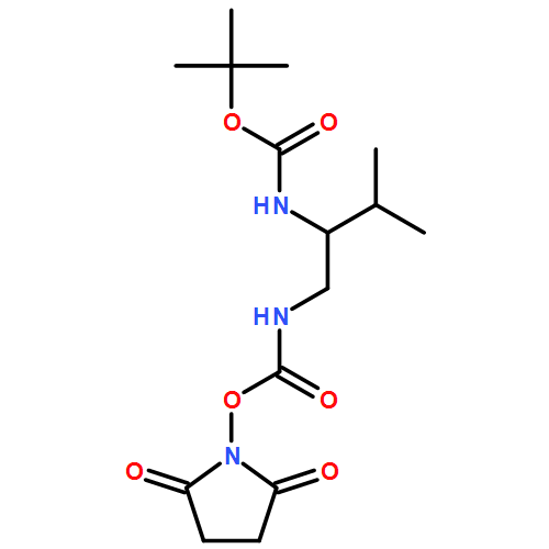 Carbamic acid, N-[(2S)-2-[[(1,1-dimethylethoxy)carbonyl]amino]-3-methylbutyl]-, 2,5-dioxo-1-pyrrolidinyl ester 