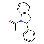 Ethanone, 1-(2,3-dihydro-2-phenyl-1H-indol-1-yl)- 