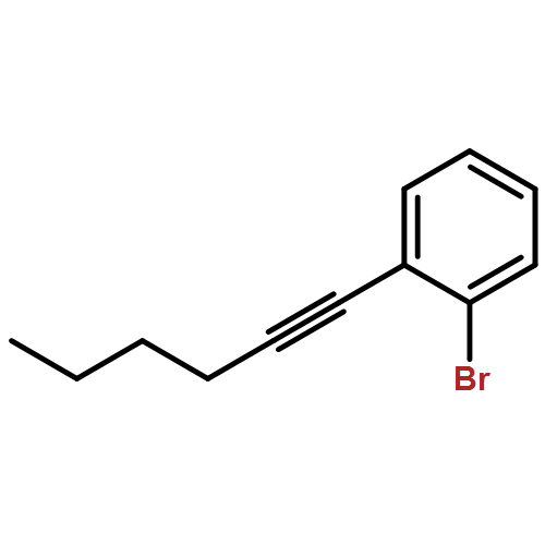 Benzene, 1-bromo-2-(1-hexyn-1-yl)- 