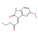 Acetic acid, 2-(1,2-dihydro-5-methoxy-2-oxo-3H-indol-3-ylidene)-, ethyl ester, (2E)- 