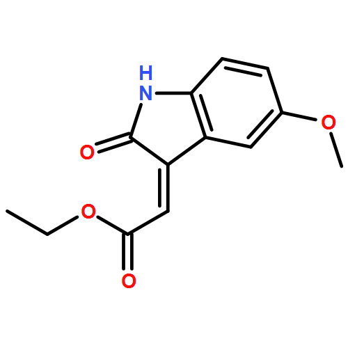 Acetic acid, 2-(1,2-dihydro-5-methoxy-2-oxo-3H-indol-3-ylidene)-, ethyl ester, (2E)- 