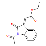 Acetic acid, 2-(1-acetyl-1,2-dihydro-2-oxo-3H-indol-3-ylidene)-, ethyl ester, (2E)- 