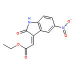 Acetic acid, 2-(1,2-dihydro-5-nitro-2-oxo-3H-indol-3-ylidene)-, ethyl ester, (2E)- 