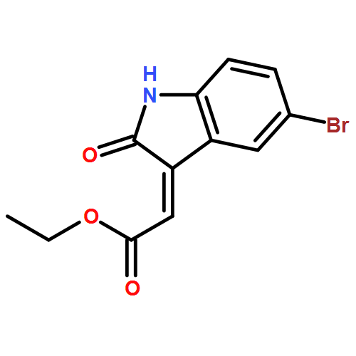 Acetic acid, 2-(5-bromo-1,2-dihydro-2-oxo-3H-indol-3-ylidene)-, ethyl ester, (2E)- 