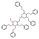 α-D-Glucopyranoside, methyl 6-O-[2-deoxy-3,4,6-tris-O-(phenylmethyl)-α-D-arabino-hexopyranosyl]-2,3,4-tris-O-(phenylmethyl)- 