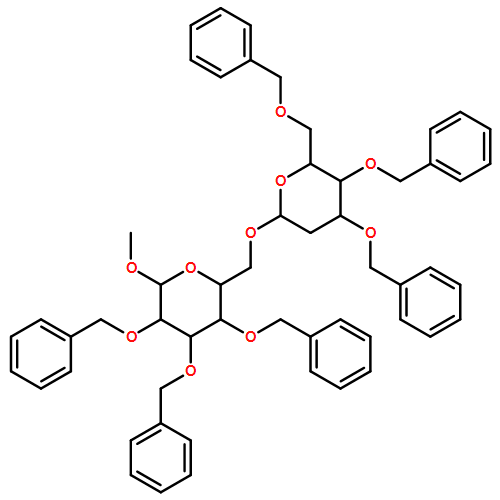 α-D-Glucopyranoside, methyl 6-O-[2-deoxy-3,4,6-tris-O-(phenylmethyl)-α-D-arabino-hexopyranosyl]-2,3,4-tris-O-(phenylmethyl)- 