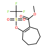 1-Cycloheptene-1-carboxylic acid, 2-[[(trifluoromethyl)sulfonyl]oxy]-, methyl ester 