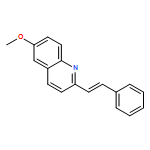 Quinoline, 6-methoxy-2-[(1E)-2-phenylethenyl]- 