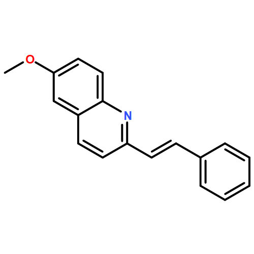 Quinoline, 6-methoxy-2-[(1E)-2-phenylethenyl]- 