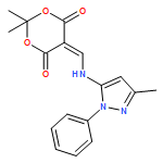 1,3-Dioxane-4,6-dione, 2,2-dimethyl-5-[[(3-methyl-1-phenyl-1H-pyrazol-5-yl)amino]methylene]- 