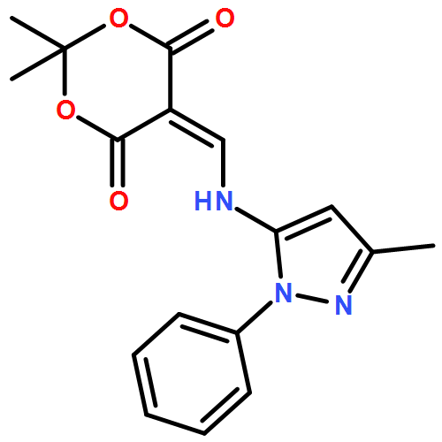 1,3-Dioxane-4,6-dione, 2,2-dimethyl-5-[[(3-methyl-1-phenyl-1H-pyrazol-5-yl)amino]methylene]- 