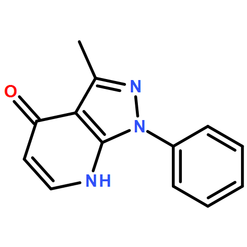 4H-Pyrazolo[3,4-b]pyridin-4-one, 1,7-dihydro-3-methyl-1-phenyl- 