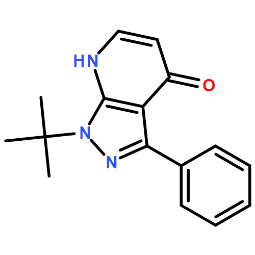 4H-Pyrazolo[3,4-b]pyridin-4-one, 1-(1,1-dimethylethyl)-1,7-dihydro-3-phenyl- 