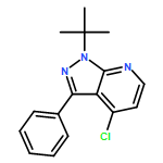 1H-Pyrazolo[3,4-b]pyridine, 4-chloro-1-(1,1-dimethylethyl)-3-phenyl- 