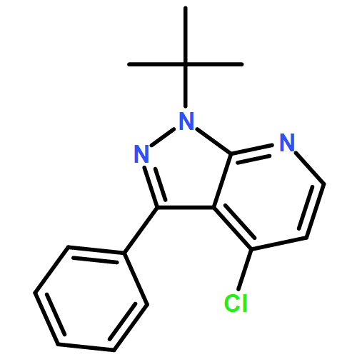 1H-Pyrazolo[3,4-b]pyridine, 4-chloro-1-(1,1-dimethylethyl)-3-phenyl- 