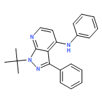 1H-Pyrazolo[3,4-b]pyridin-4-amine, 1-(1,1-dimethylethyl)-N,3-diphenyl- 