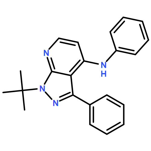 1H-Pyrazolo[3,4-b]pyridin-4-amine, 1-(1,1-dimethylethyl)-N,3-diphenyl- 