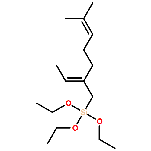 Silane, triethoxy(2-ethylidene-6-methyl-5-heptenyl)-, (Z)- (9CI) 