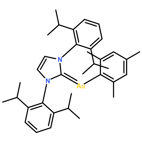 Gold, [1,3-bis[2,6-bis(1-methylethyl)phenyl]-1,3-dihydro-2H-imidazol-2-ylidene](2,4,6-trimethylphenyl)- 