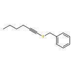 Benzene, [(1-hexyn-1-ylthio)methyl]- 