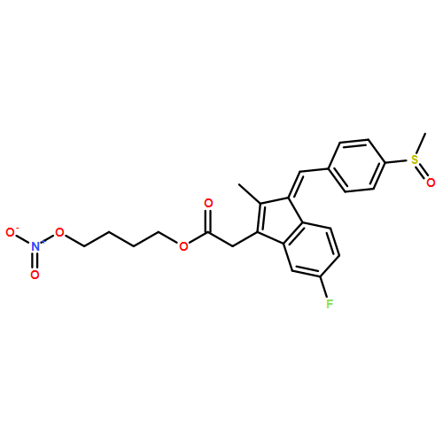 1H-Indene-3-acetic acid, 5-fluoro-2-methyl-1-[[4-(methylsulfinyl)phenyl]methylene]-, 4-(nitrooxy)butyl ester, (1Z)- 