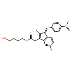 1H-Indene-3-acetic acid, 5-fluoro-2-methyl-1-[[4-(methylsulfinyl)phenyl]methylene]-, 4-hydroxybutyl ester, (1Z)- 