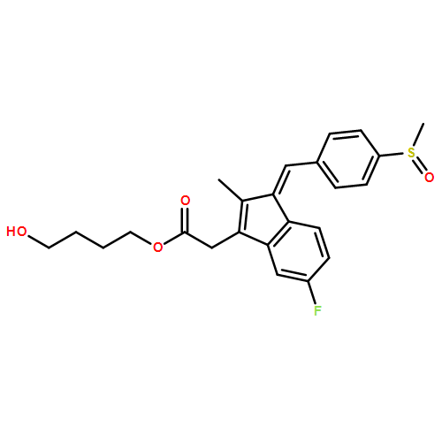 1H-Indene-3-acetic acid, 5-fluoro-2-methyl-1-[[4-(methylsulfinyl)phenyl]methylene]-, 4-hydroxybutyl ester, (1Z)- 