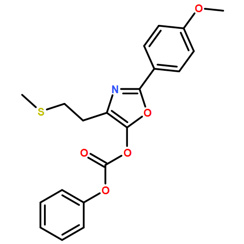 Carbonic acid, 2-(4-methoxyphenyl)-4-[2-(methylthio)ethyl]-5-oxazolyl phenyl ester 